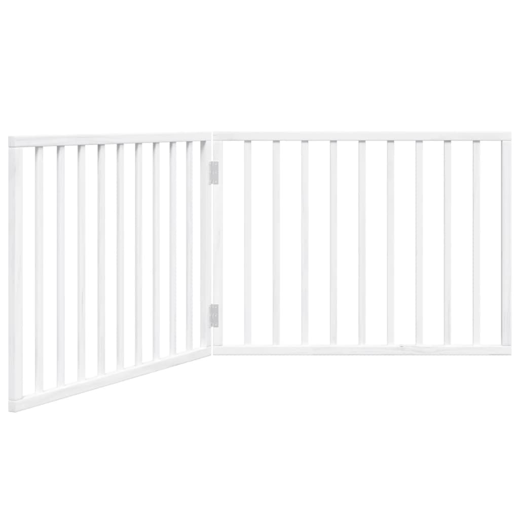 Vidaxx barrière pour chien pliable 2 panneaux blanc 160 cm bois de peuplier