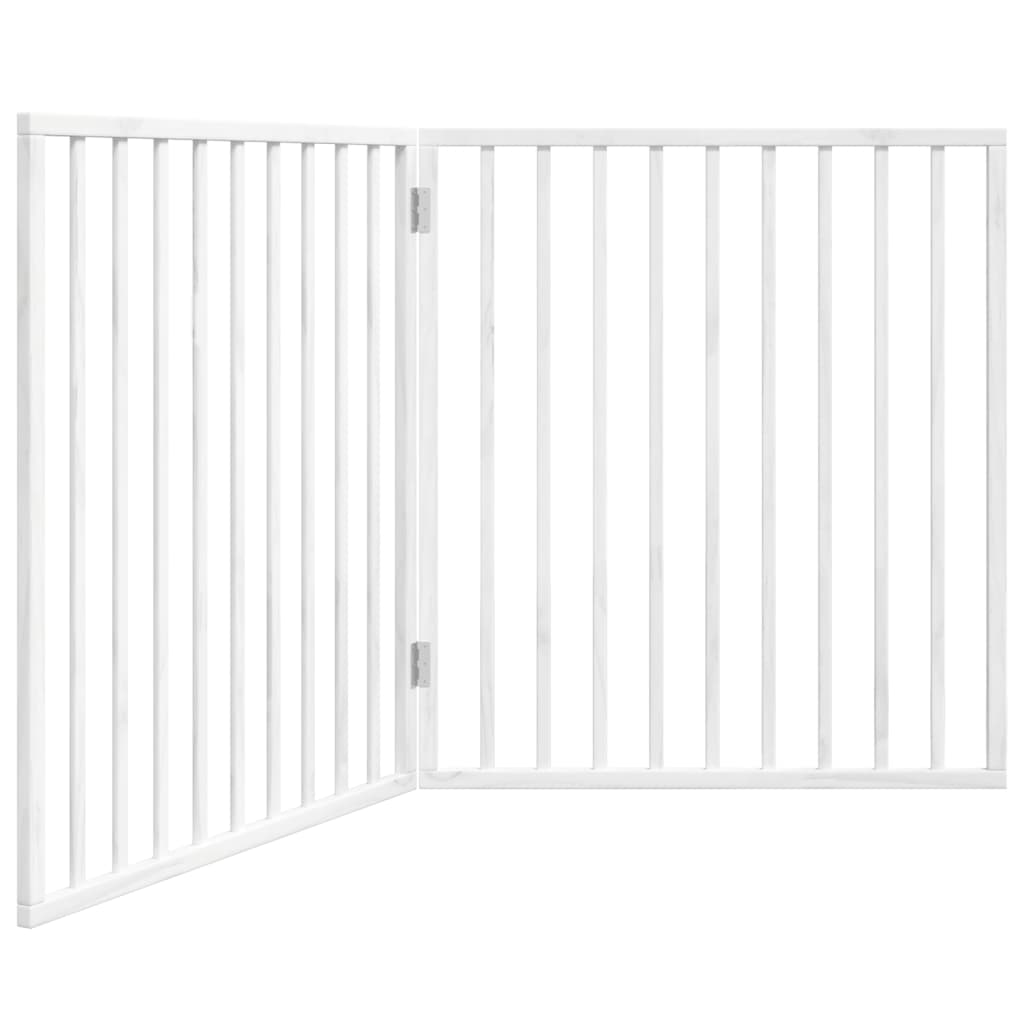Vidaxx barrière pour chien pliable 2 panneaux blanc 160 cm bois de peuplier