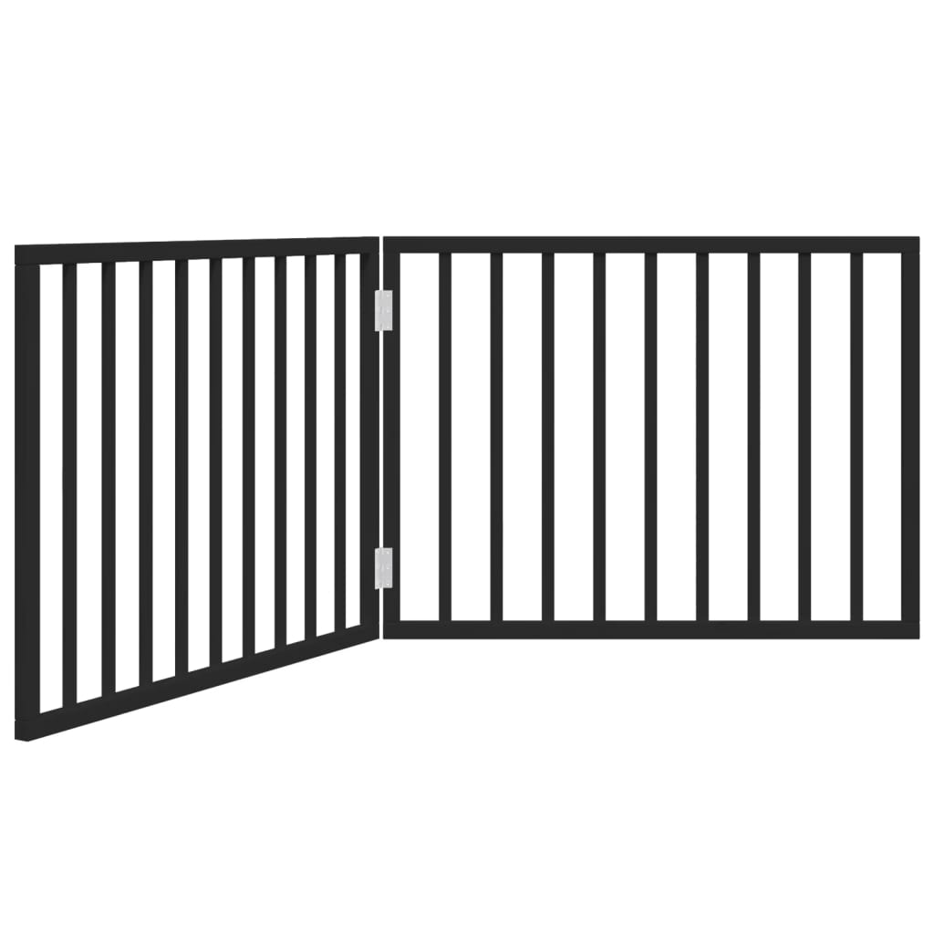 Vidaxx barrière pour chien pliable 2 panneaux noir 160 cm bois de peuplier