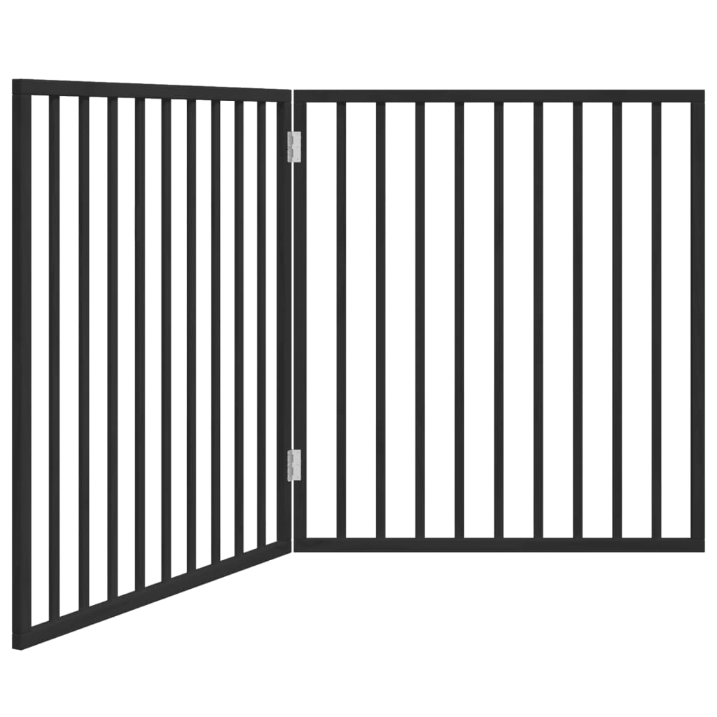 Vidaxx barrière pour chien pliable 2 panneaux noir 160 cm bois de peuplier