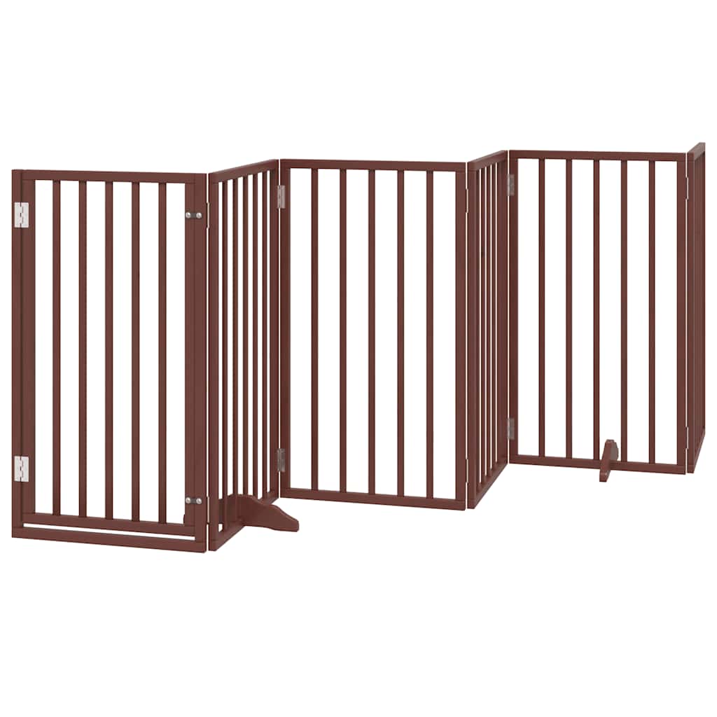 Vidaxx barrière pour chien pliable 6 panneaux 300 cm bois de peuplier marron