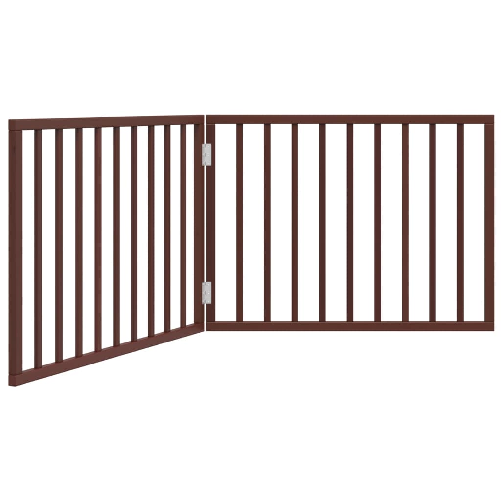 Vidaxx barrière pour chien pliable 2 panneaux 160 cm bois de peuplier marron