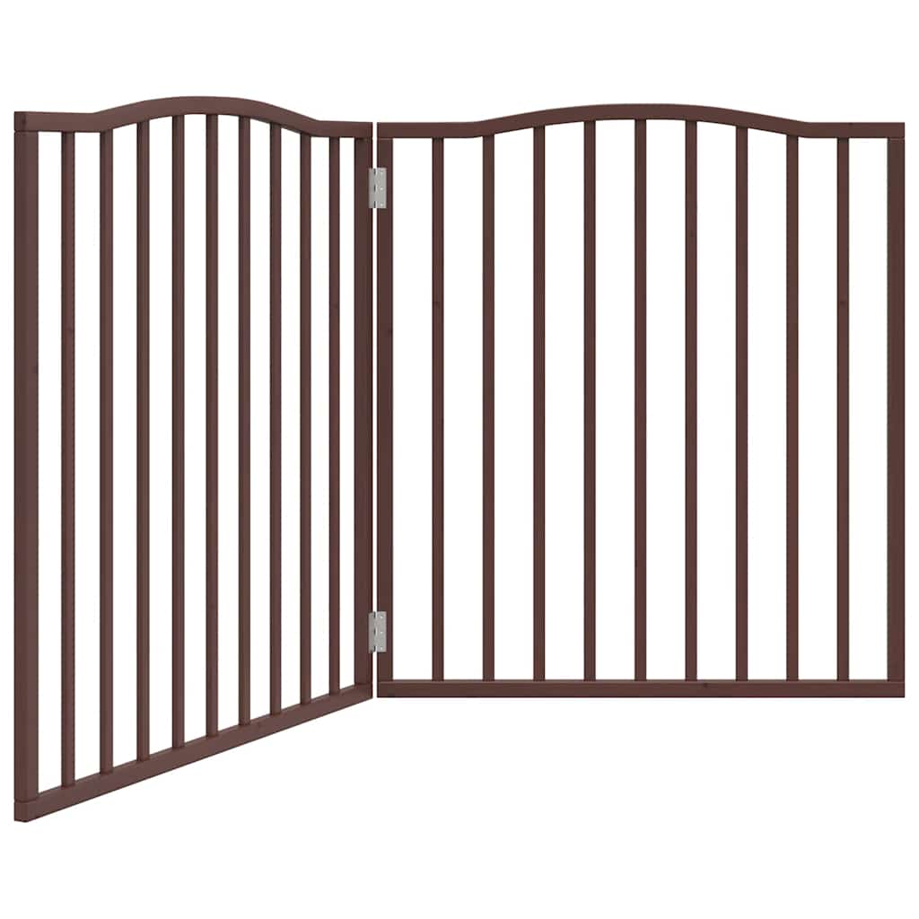Vidaxx barrière pour chien pliable 2 panneaux 160cm bois de peuplier chêne marron