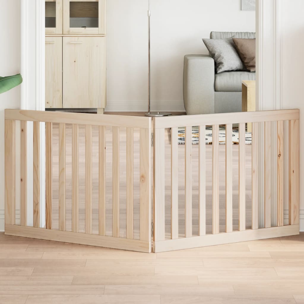Vidaxx barrière pour chien pliable 2 panneaux 160 cm bois de peuplier