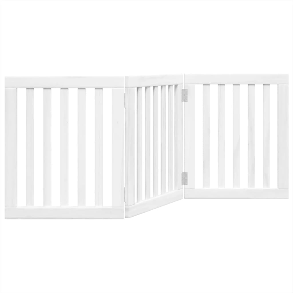 Vidaxx barrière pour chien pliable 3 panneaux 150 cm bois de peuplier blanc