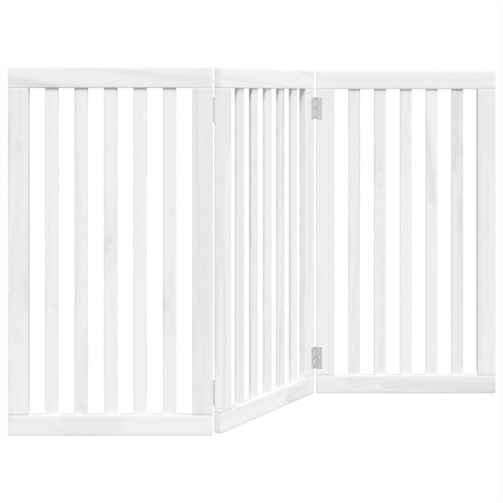 Vidaxx barrière pour chien pliable 3 panneaux 150 cm bois de peuplier blanc