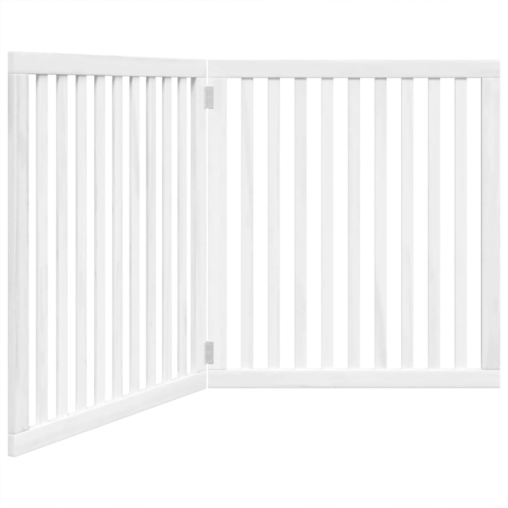 Vidaxx barrière pour chien pliable 2 panneaux 160 cm bois de peuplier blanc