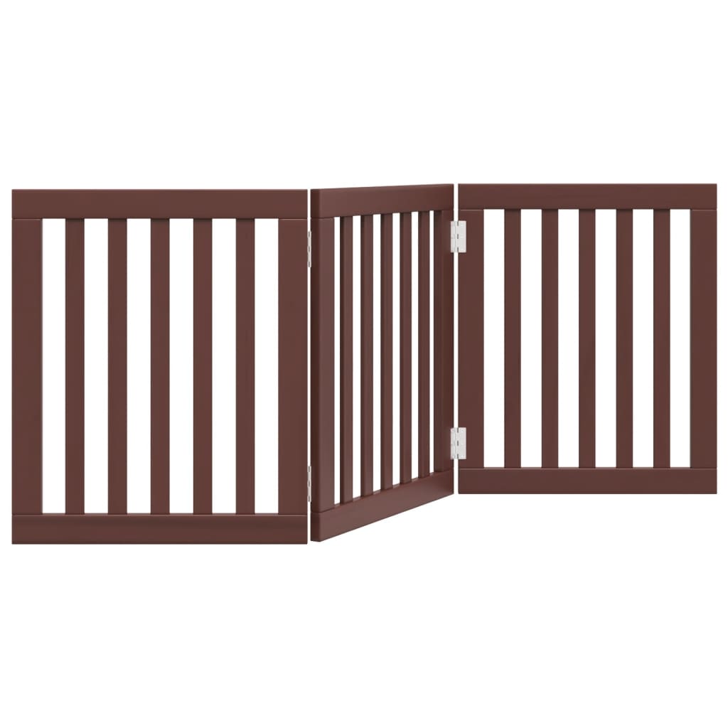 Vidaxl barrière pour chien pliable 3 panneaux 150 cm bois de peuplier marron