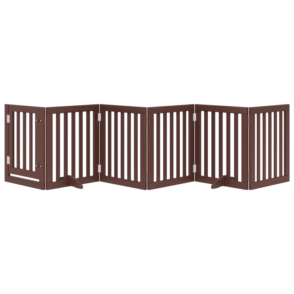 Vidaxx barrière pour chien pliable 6 panneaux 300 cm bois de peuplier marron