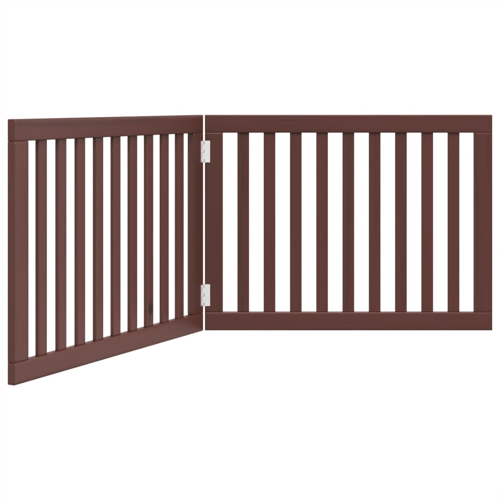 Vidaxx barrière pour chien pliable 2 panneaux 160 cm bois de peuplier marron
