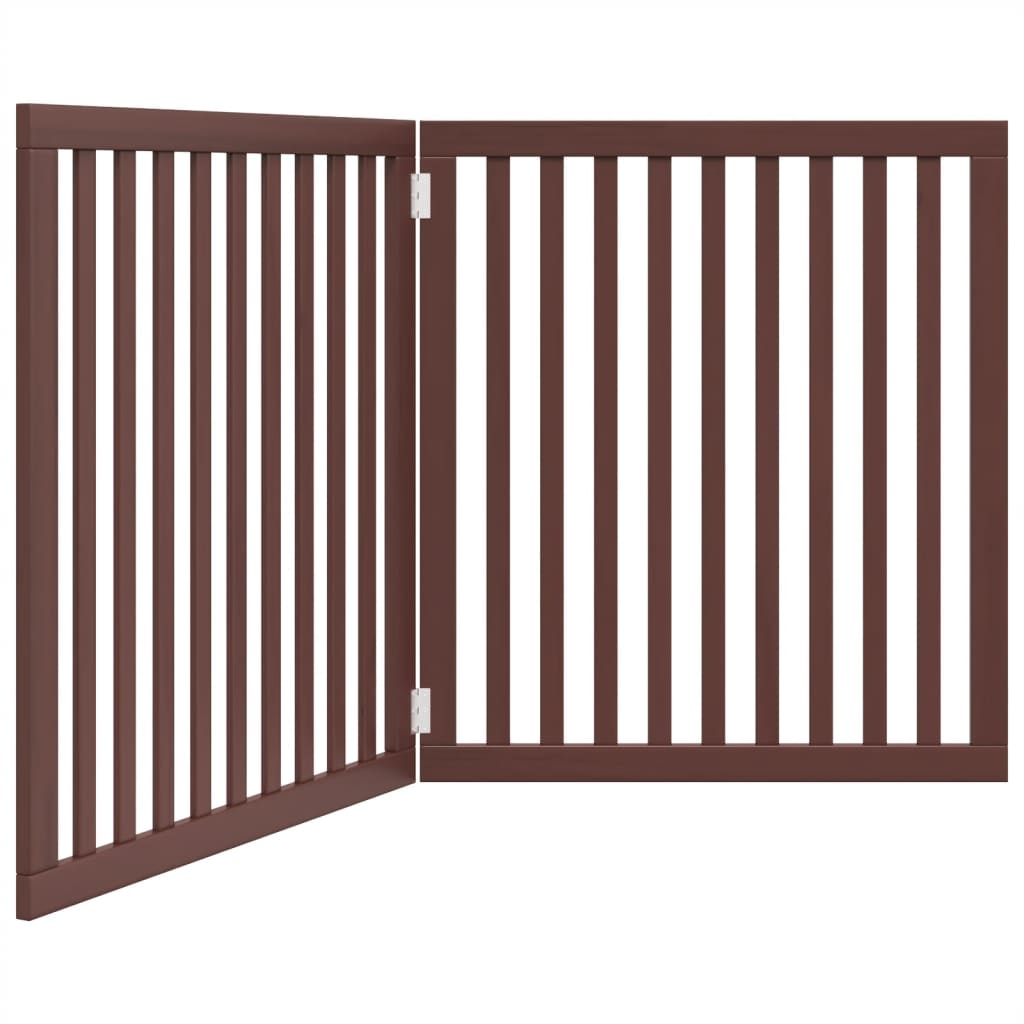 Vidaxx barrière pour chien pliable 2 panneaux 160 cm bois de peuplier marron