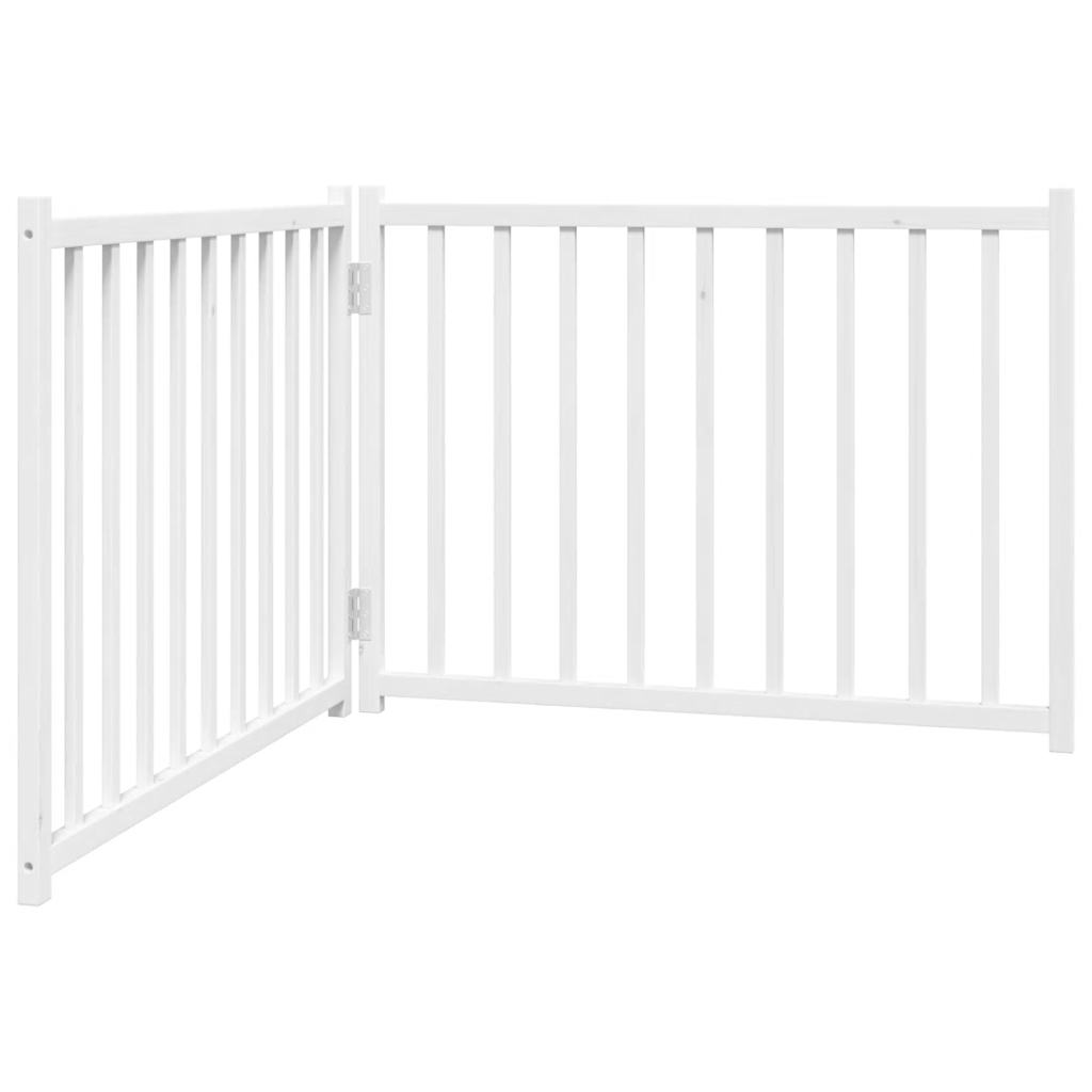 Vidaxl barrière pour chien pliable 2 panneaux 160 cm bois de pin massif blanc