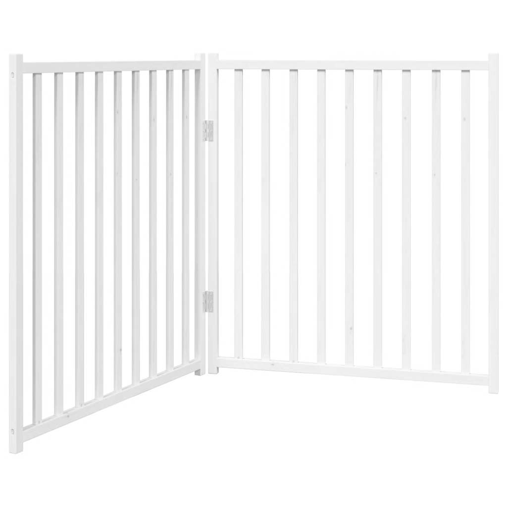 Vidaxl barrière pour chien pliable 2 panneaux 160 cm bois de pin massif blanc