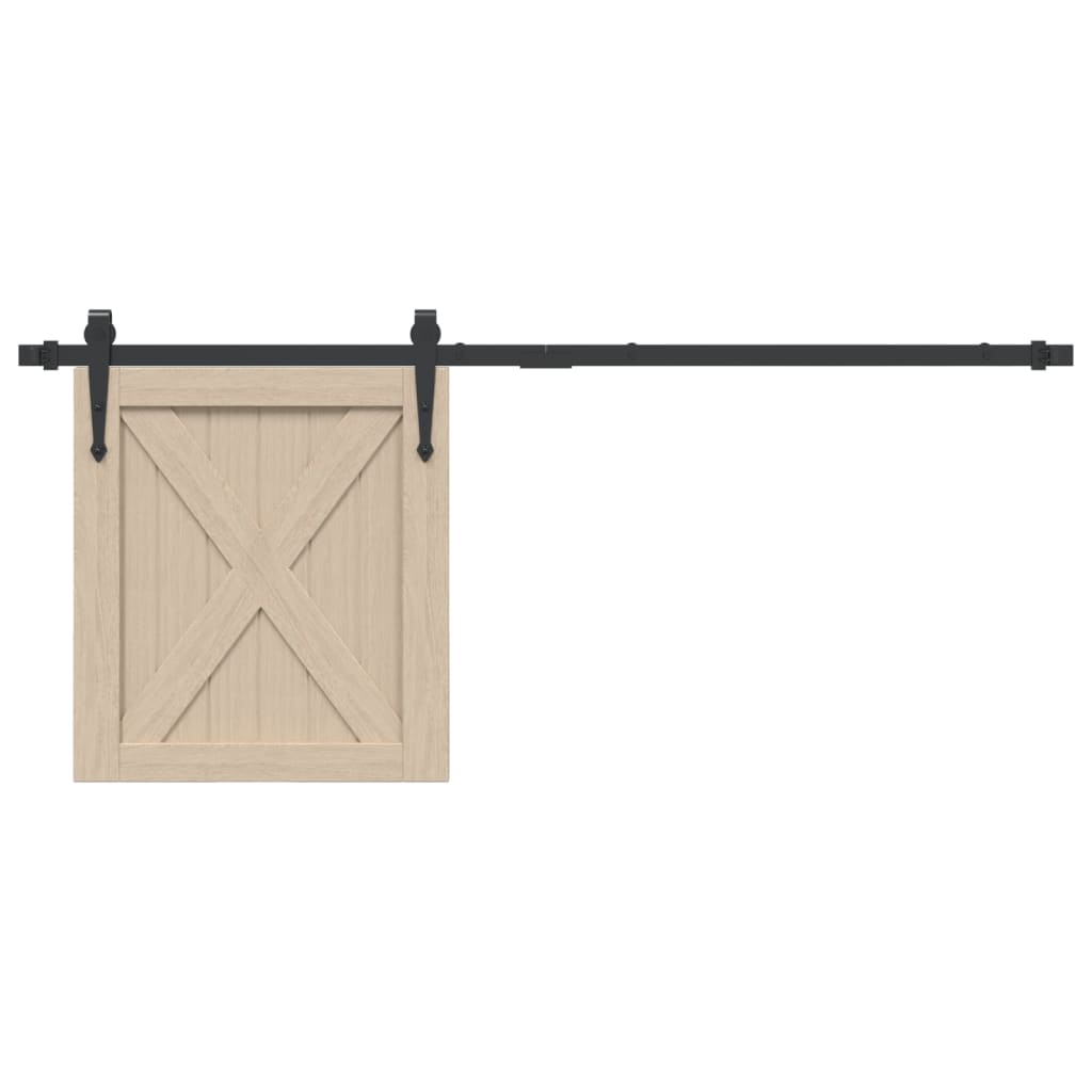 Vidaxx kit de suspension pour mini porte coulissante 122 cm acier au carbone noir