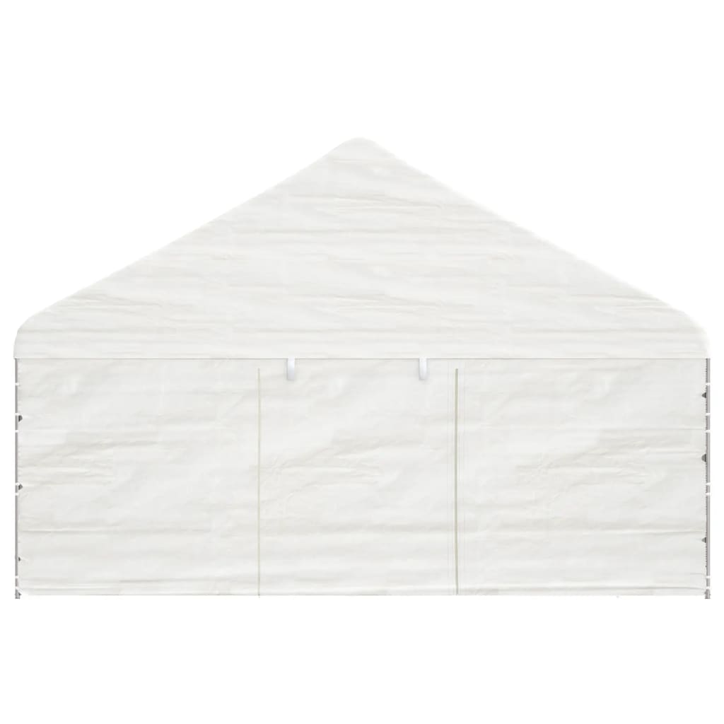 VidaXL Gazebo avec toit 5,88x2,23x3,75 m polyéthylène blanc