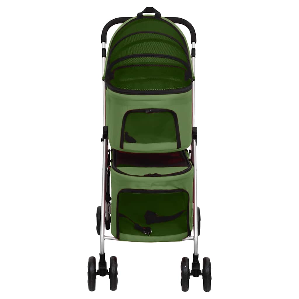 Vidaxl chien voiture 2 couches pliable 83x48x97 cm Oxford tissu vert