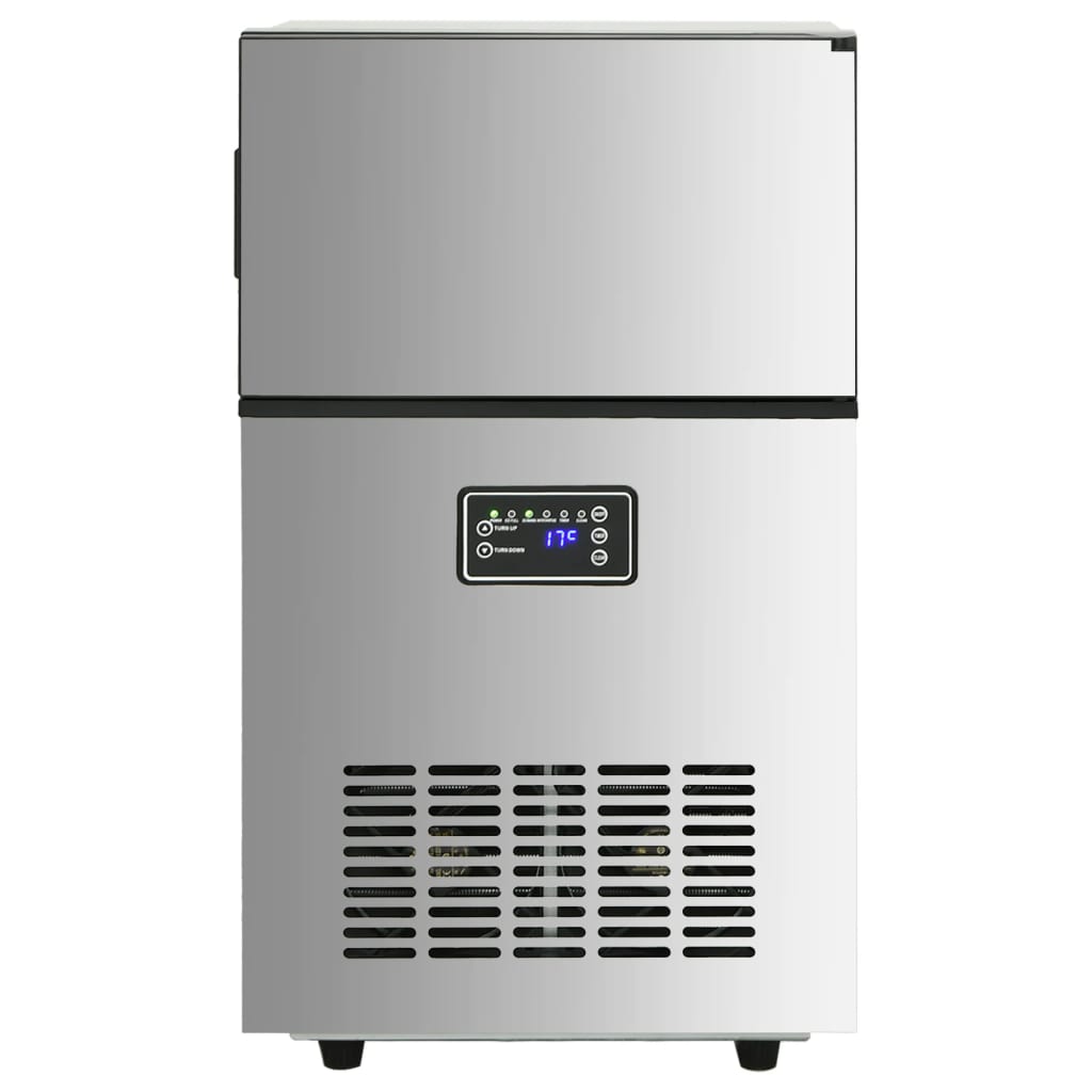 VidaXL machine à glaçons 45 kg 24 heures argent