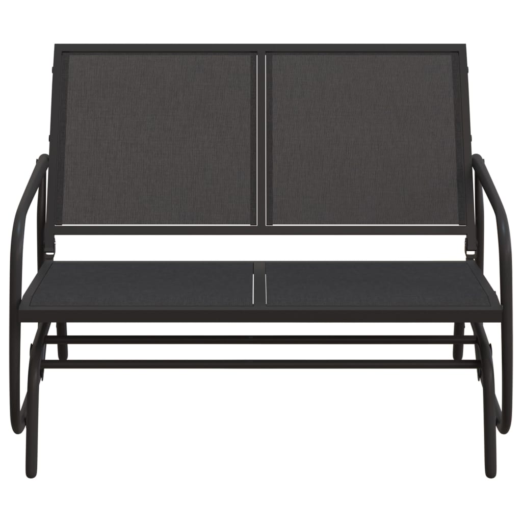 VidaXL canapé coulissant de jardin 120,5x76x86,5 cm feuille textile et acier noir