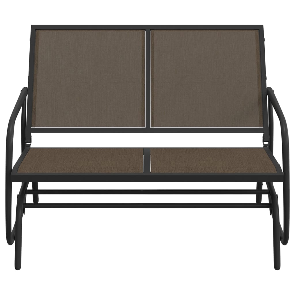 Vidaxx canapé coulissant de jardin 120,5x76x86,5 cm feuille textile et acier marron