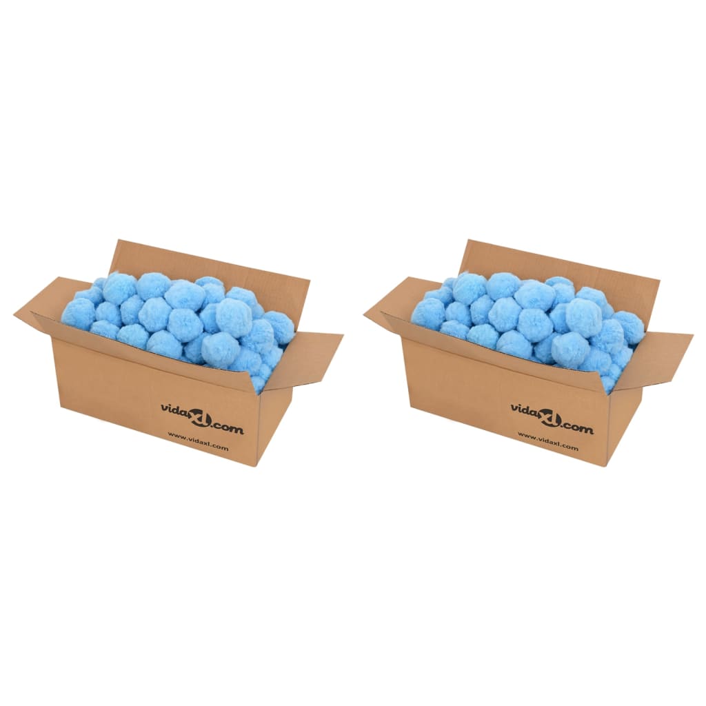 VidaXL Boules filtrantes de piscine antibactériennes 1400 g polyéthylène bleu