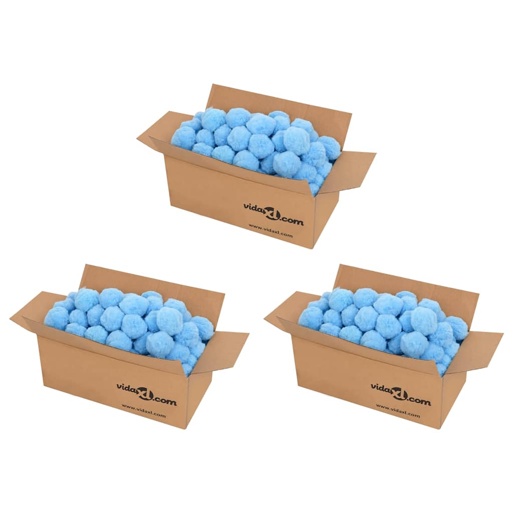 VidaXL Boules filtrantes de piscine antibactériennes 2100 g polyéthylène bleu