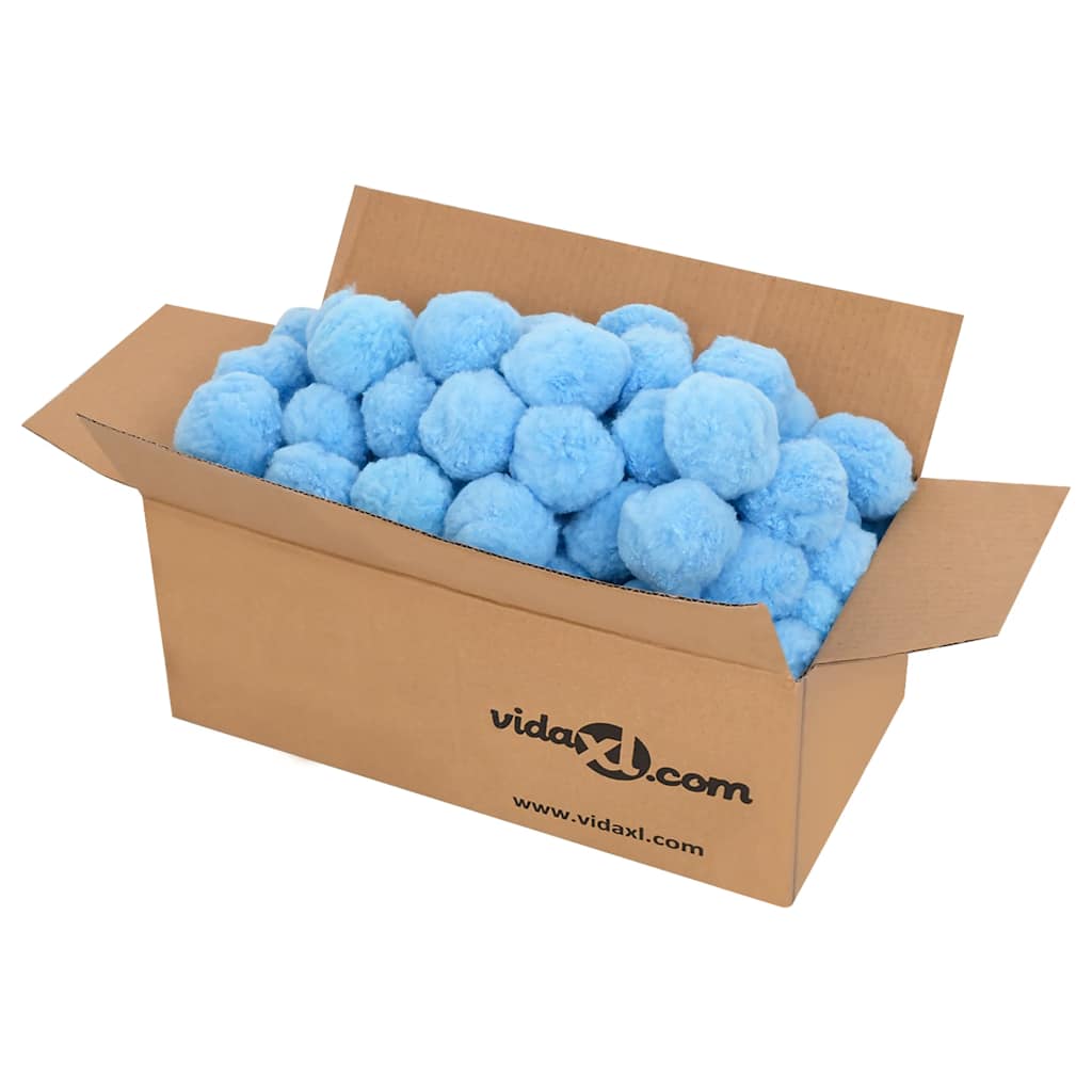 VidaXL Boules filtrantes de piscine antibactériennes 2100 g polyéthylène bleu