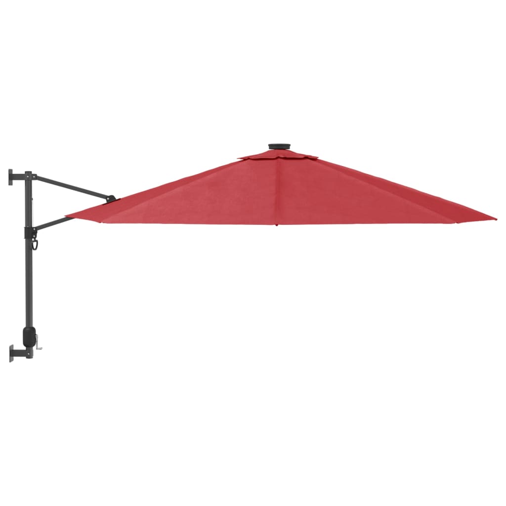 VidaXL parasol mural 290 cm rouge vif
