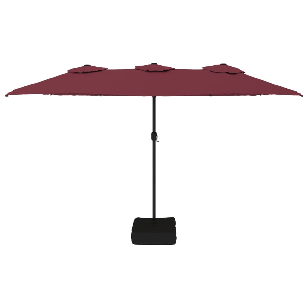 Vidaxx parasol double toit 449x245 cm bordeaux
