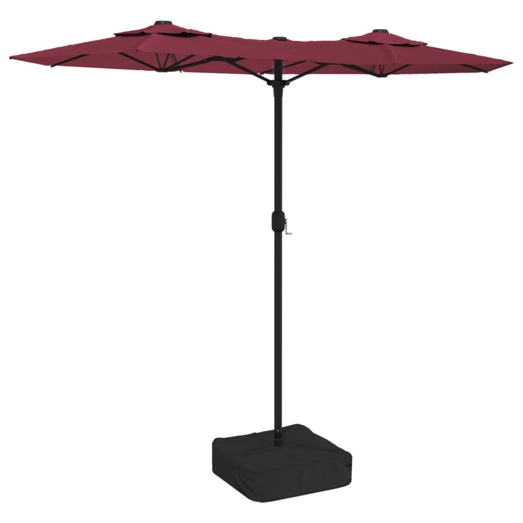 VidaXL Parasol double 316x240 cm rouge bordeaux