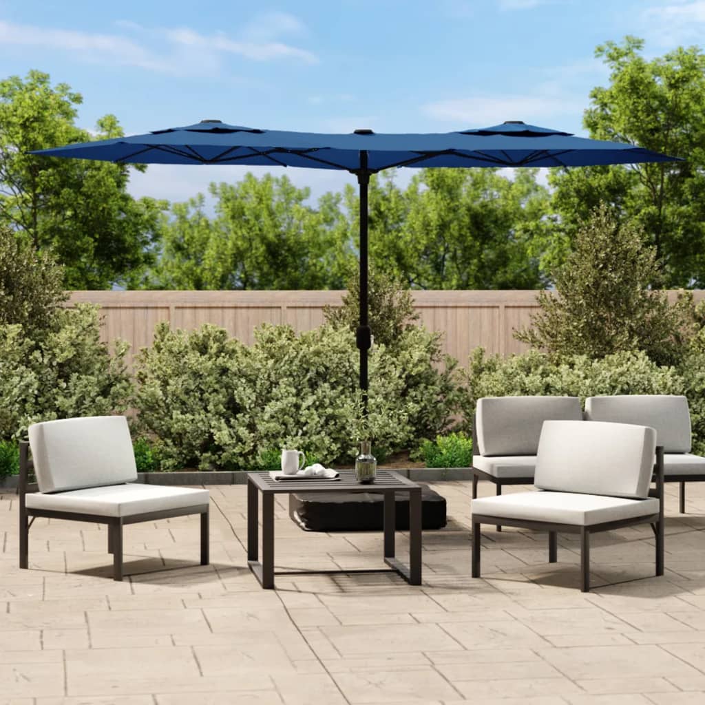 Vidaxx parasol double toit 316x240 cm bleu azur