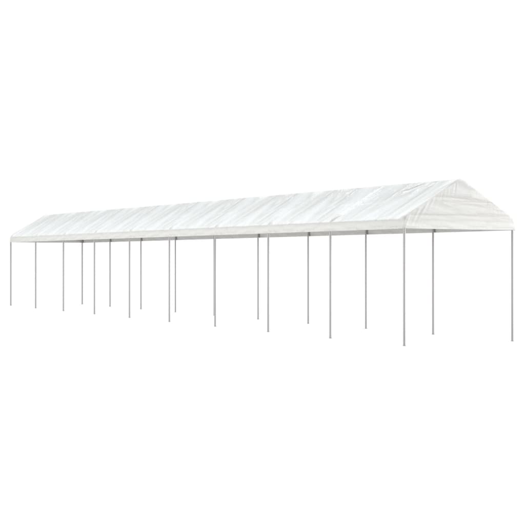 VidaXL Gazebo avec toit 20,07x2,28x2,69 m polyéthylène blanc