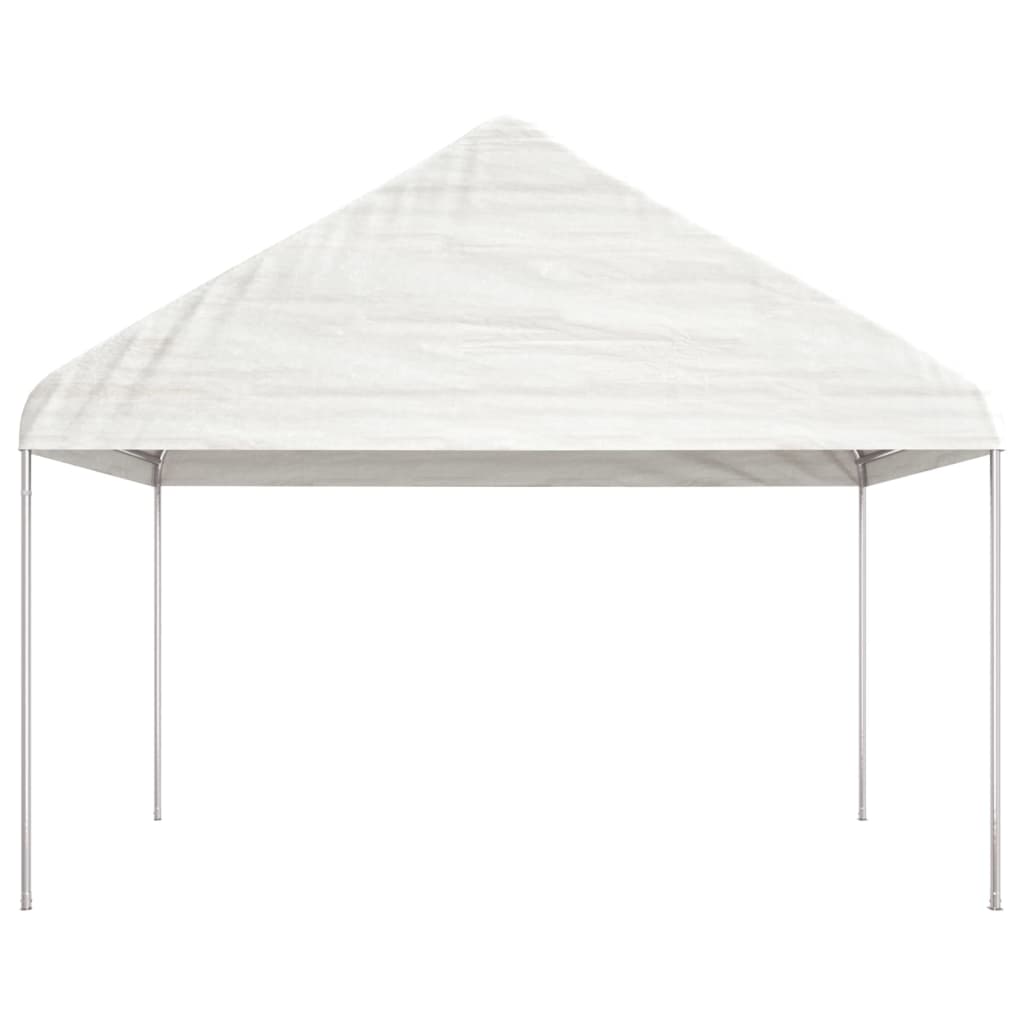 VidaXL Gazebo avec toit 11,15x4,08x3,22 m polyéthylène blanc