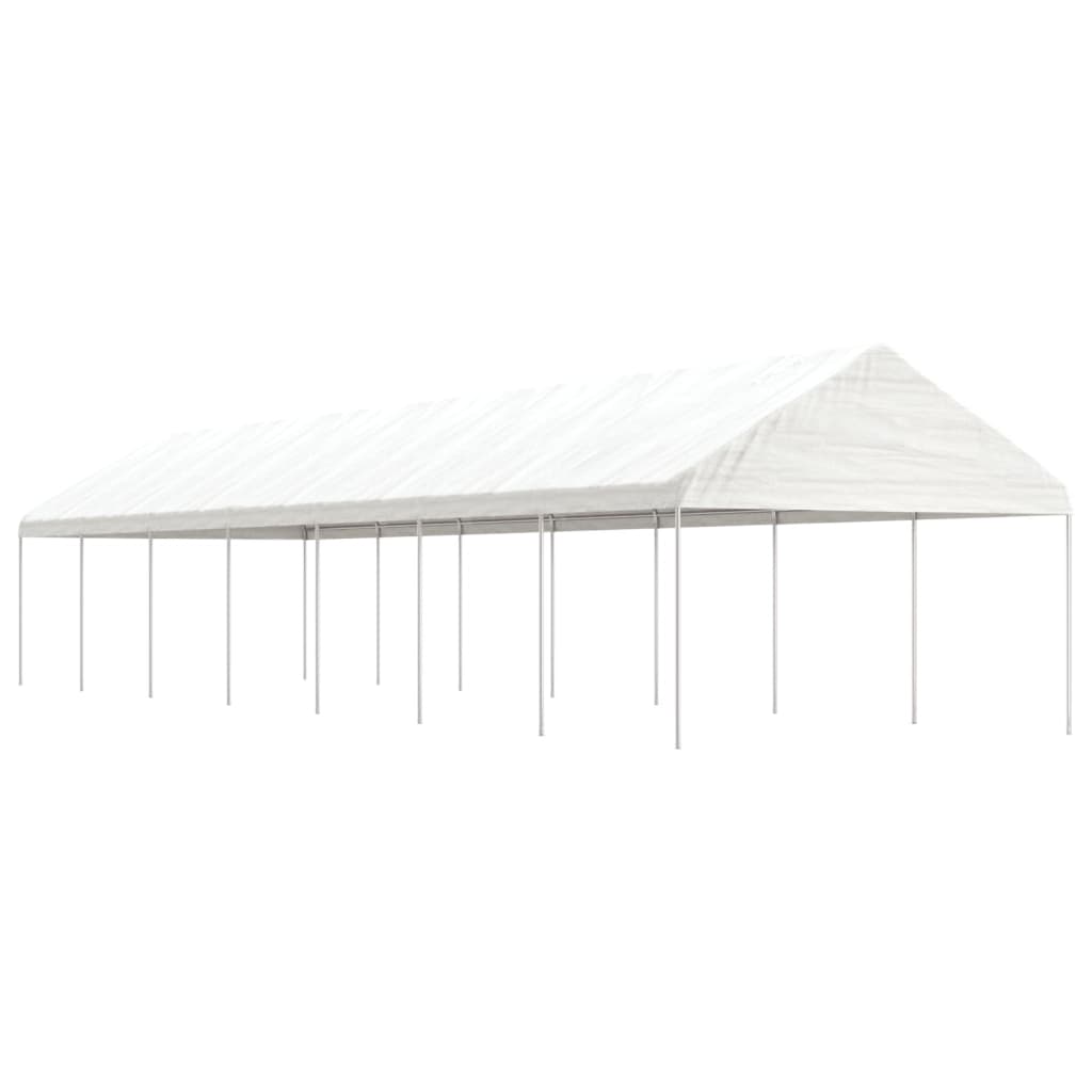 VidaXL Gazebo avec toit 15,61x4,08x3,22 m polyéthylène blanc