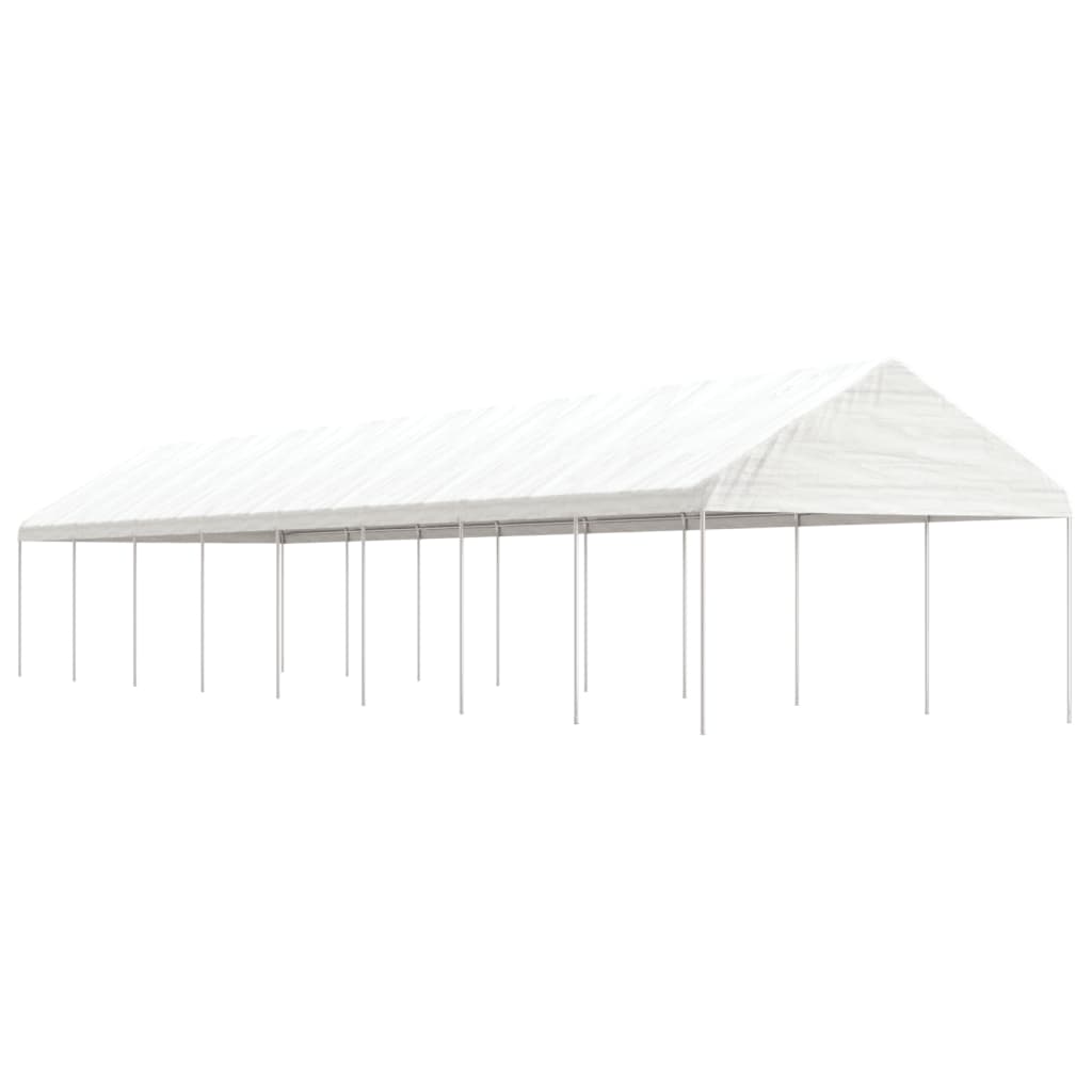 VidaXL Gazebo avec toit 17,84x4,08x3,22 m polyéthylène blanc