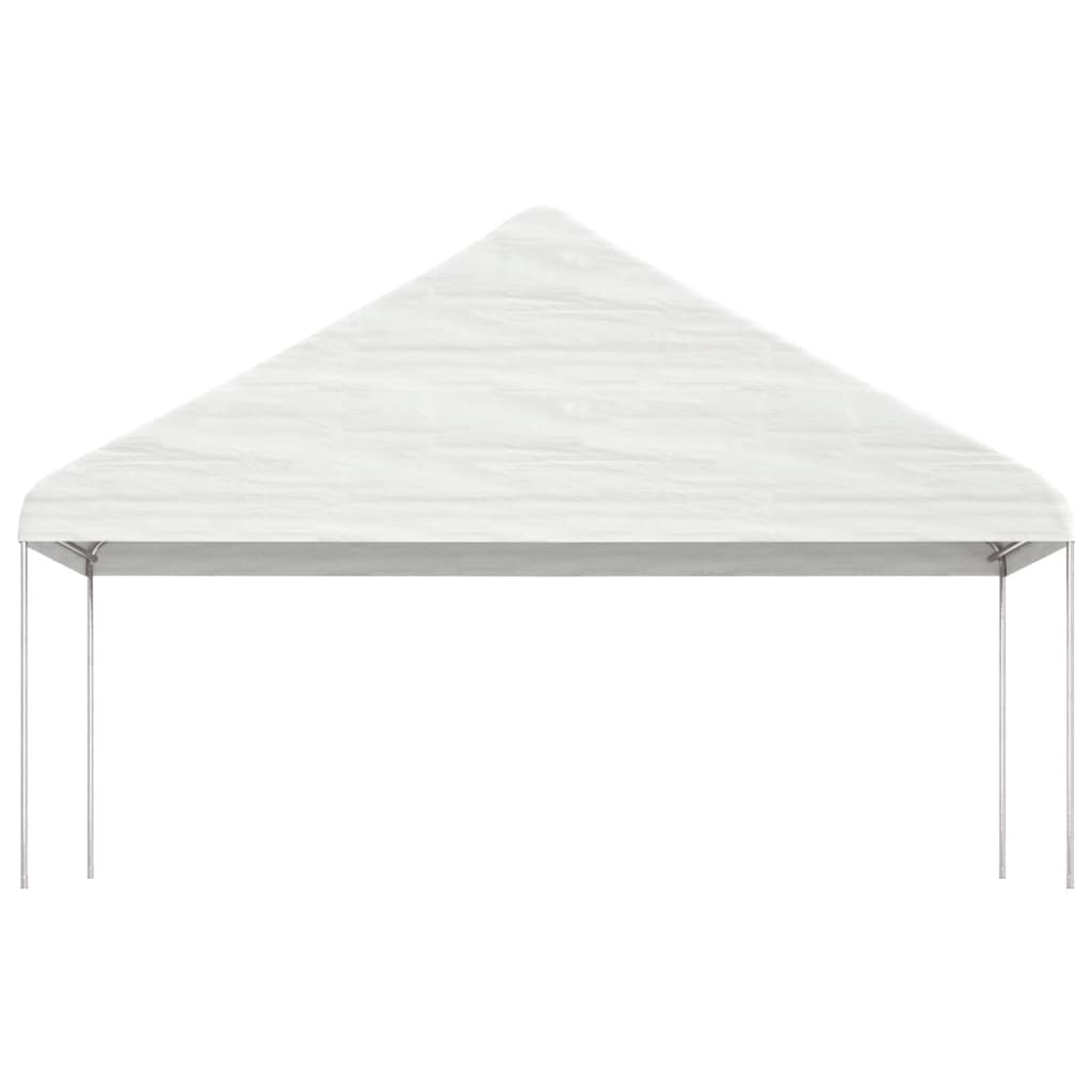 VidaXL Gazebo avec toit 4,46x5,88x3,75 m polyéthylène blanc