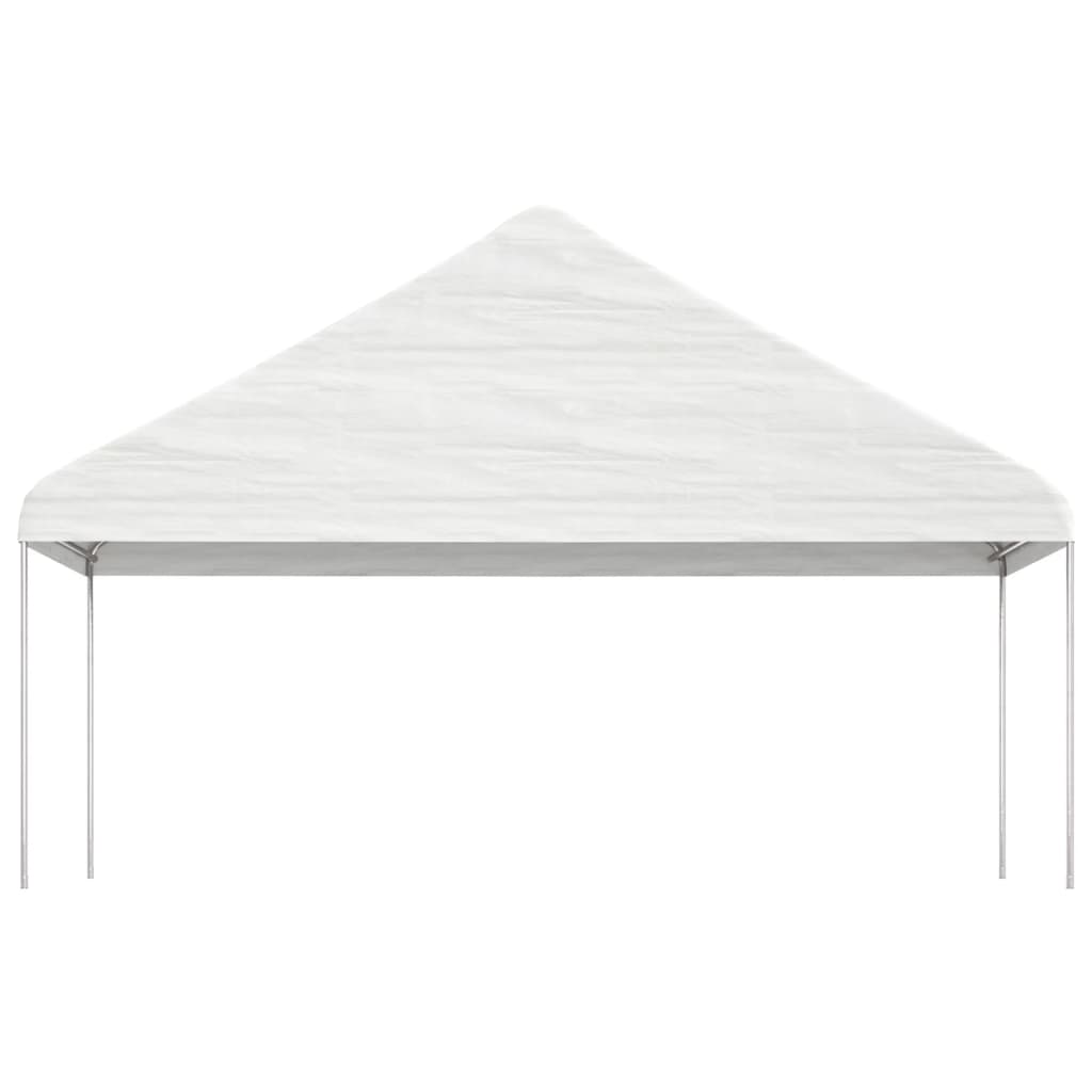 VidaXL Gazebo avec toit 6,69x5,88x3,75 m polyéthylène blanc