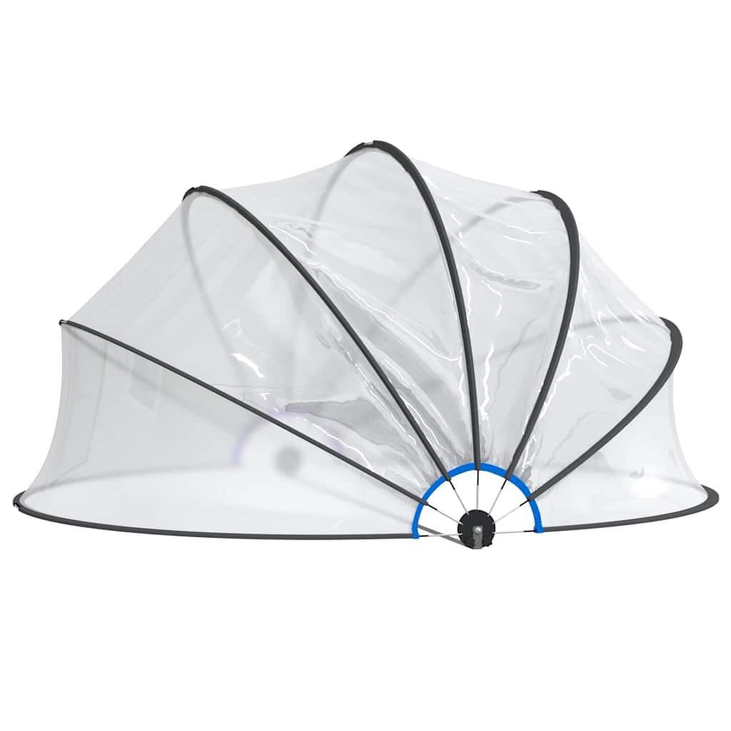 VidaXL Auvent de piscine rond 406x203 cm PVC