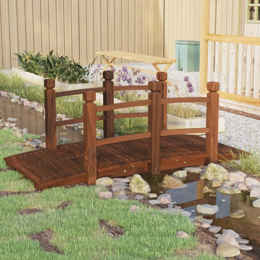 Vidaxx pont de jardin avec garde-corps 150x67x56 cm bois de pin massif