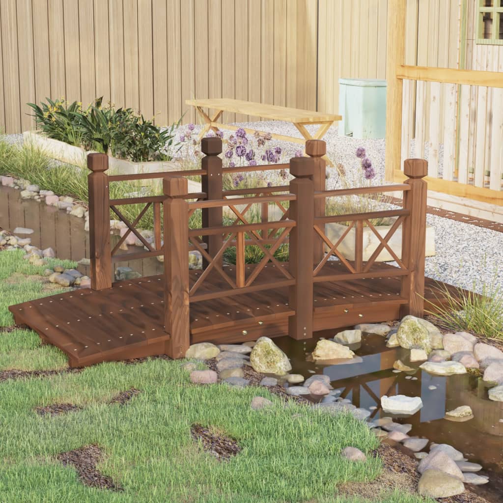 Vidaxx pont de jardin avec garde-corps 150x67x56 cm bois de pin massif