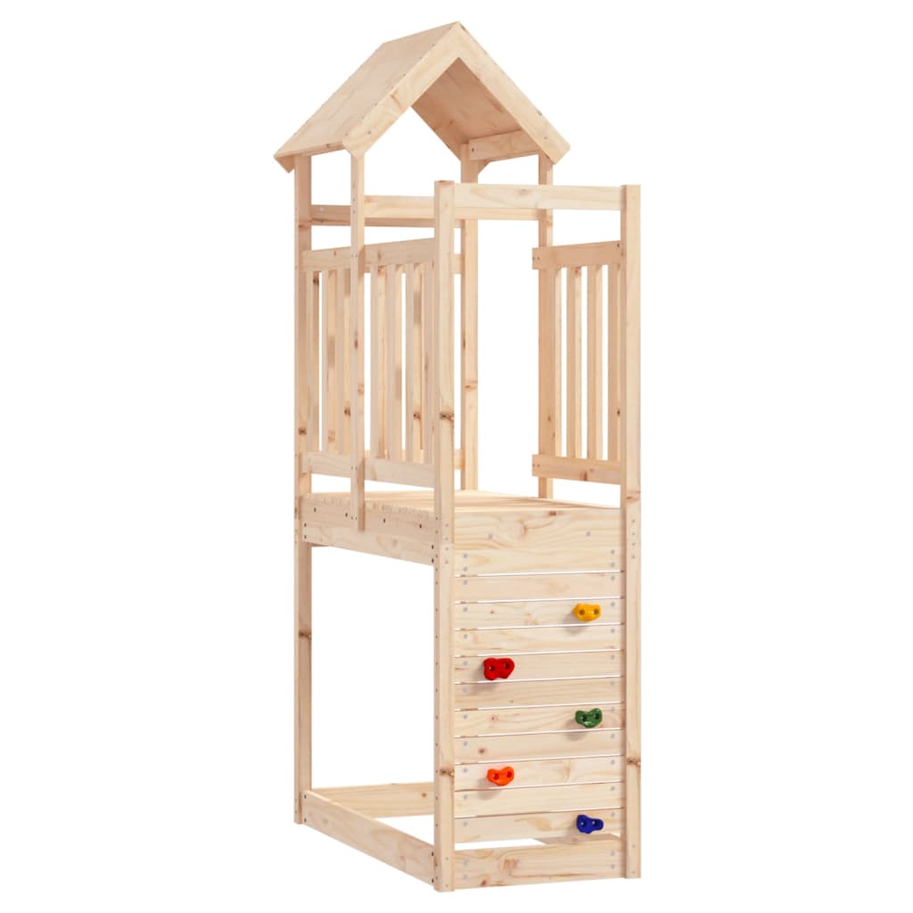 VidaXL Tour de jeu avec paroi rocheuse 53x110x214 cm bois de pin massif
