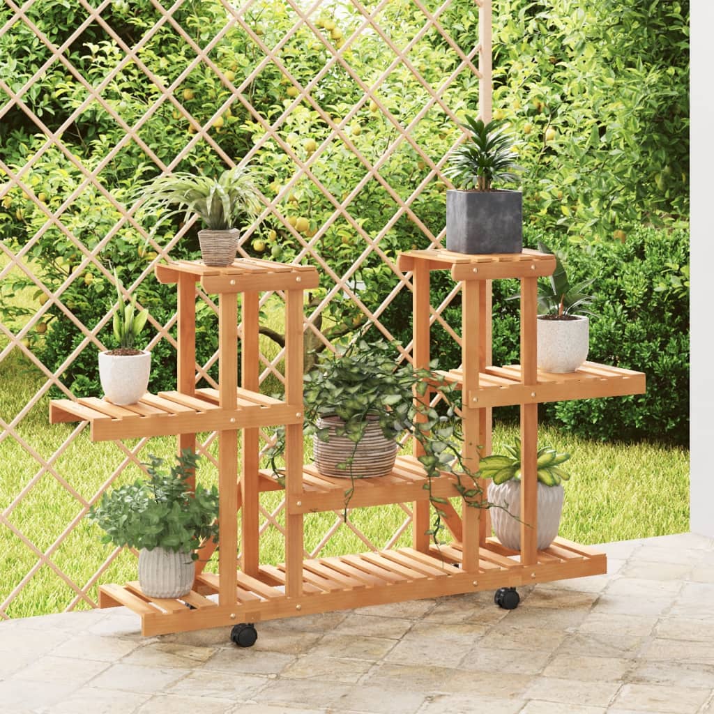 Vidaxx support pour plantes à roulettes 110x25x78 cm en bois de pin massif