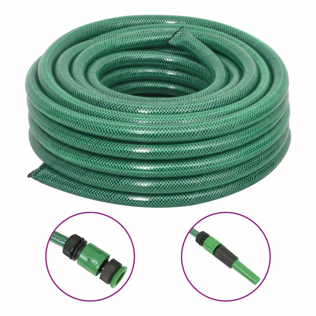Vidaxl tuyau d'arrosage avec kit de raccord 0,75'' 30 m PVC vert