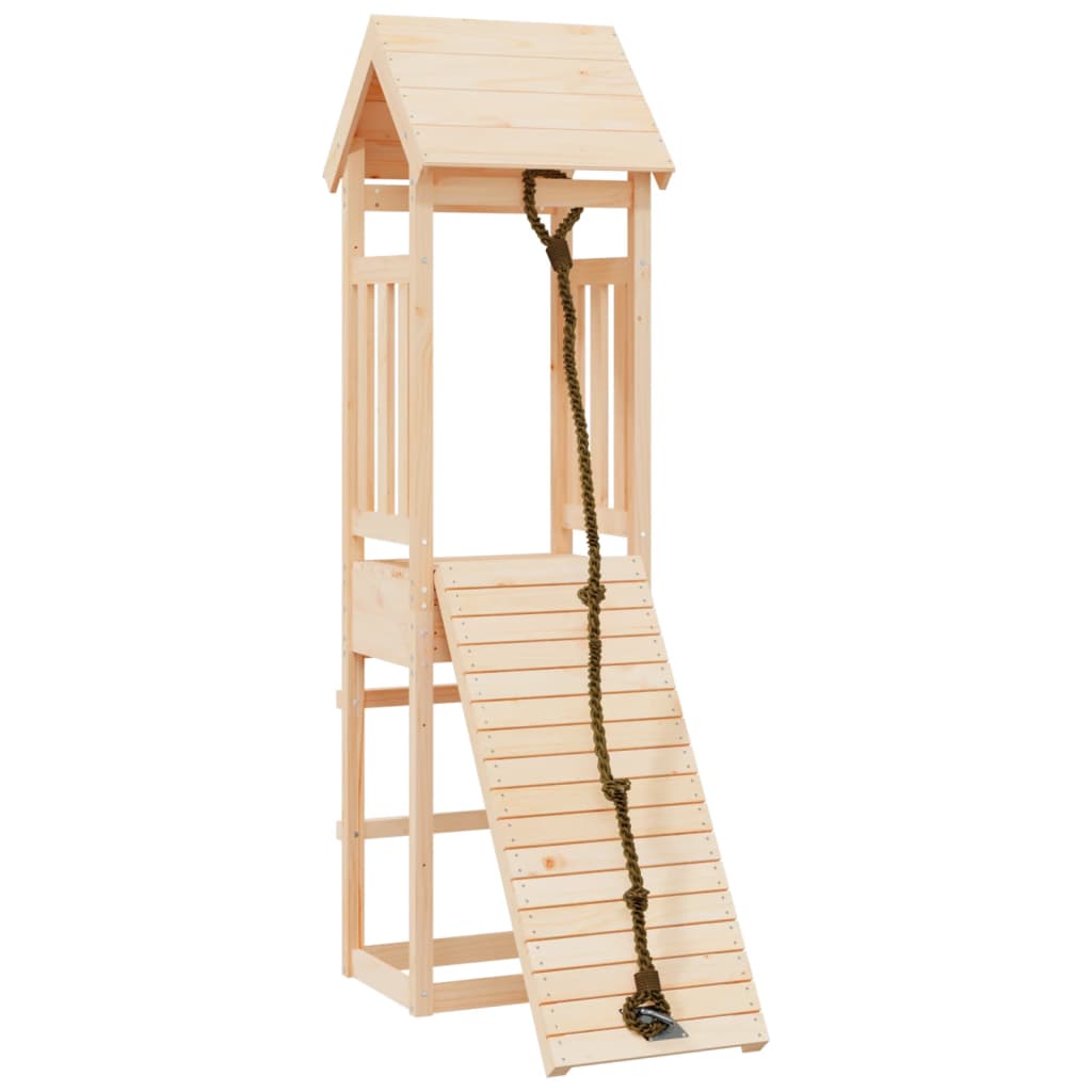 VidaXL Playhouse avec mur d'escalade en bois de pin massif