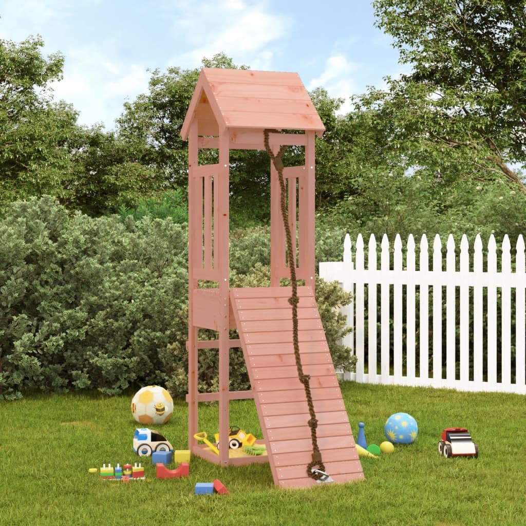 VidaXL Playhouse avec mur d'escalade en bois de Douglas massif
