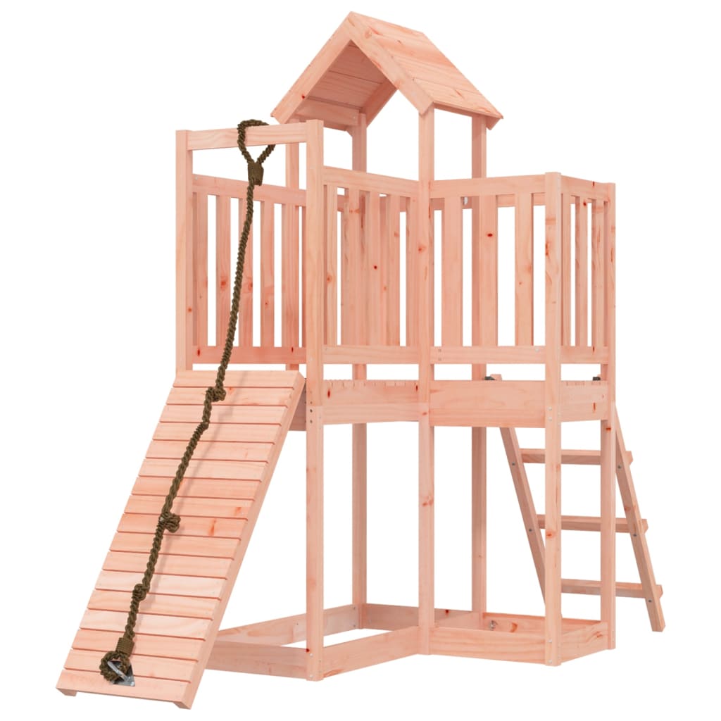 VidaXL Playhouse avec mur d'escalade en bois de Douglas massif