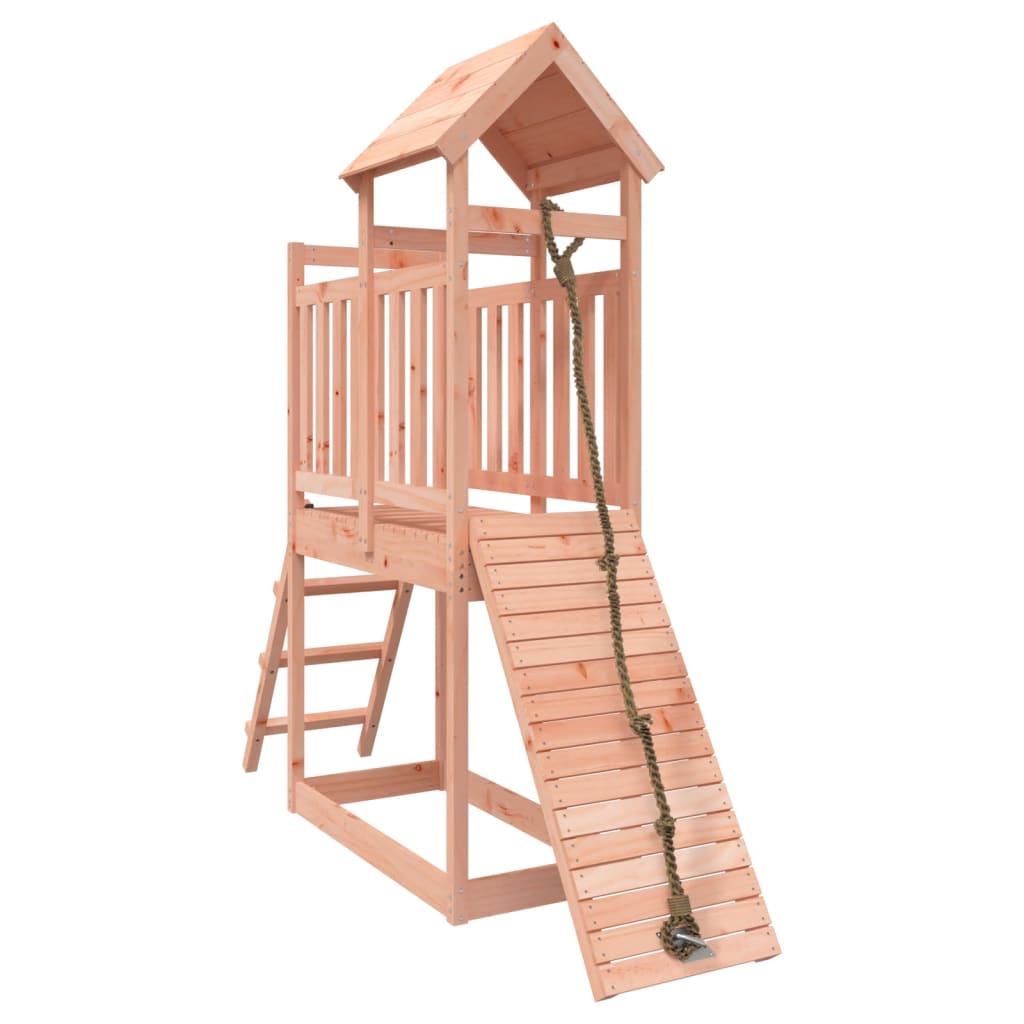 VidaXL Playhouse avec mur d'escalade en bois de Douglas massif