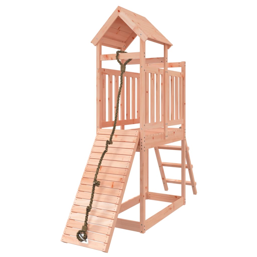 VidaXL Playhouse avec mur d'escalade en bois de Douglas massif