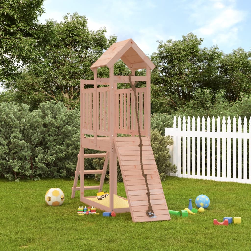 VidaXL Playhouse avec mur d'escalade en bois de Douglas massif