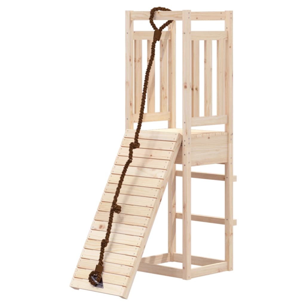 VidaXL Playhouse avec mur d'escalade en bois de pin massif