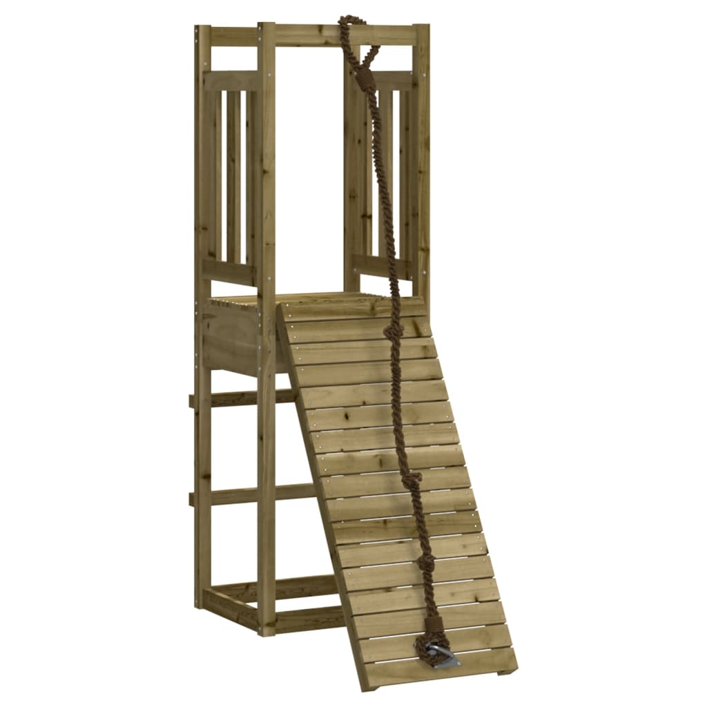 VidaXL Playhouse avec mur d'escalade en bois de pin imprégné